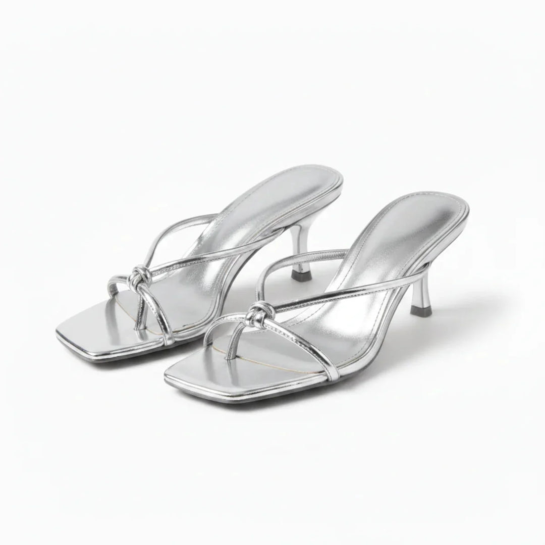 Wyndora | Women's Strappy Heeled Sandals Square Toe - Image 8