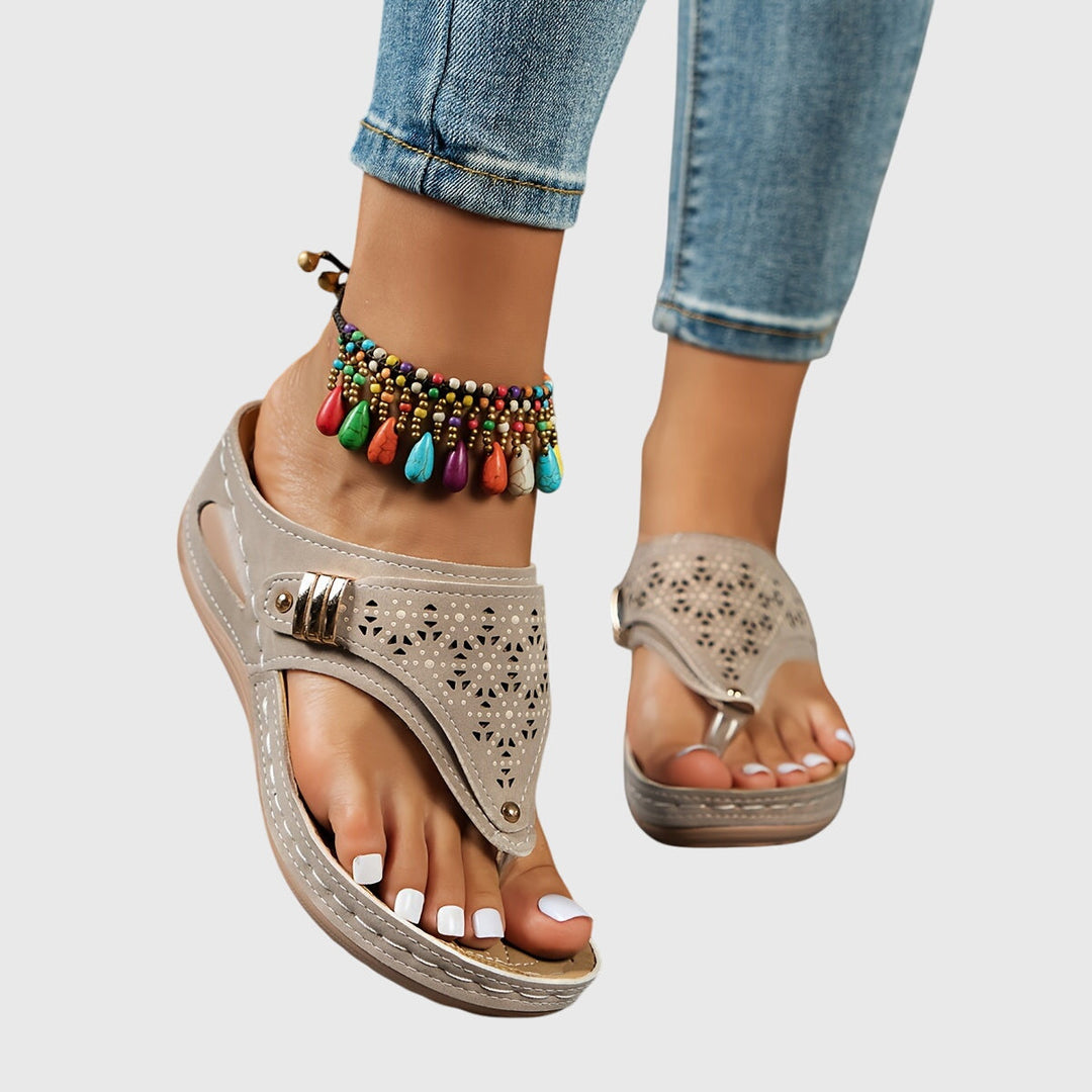 Xaria | Women's Platform Sandals - Brown - Image 11
