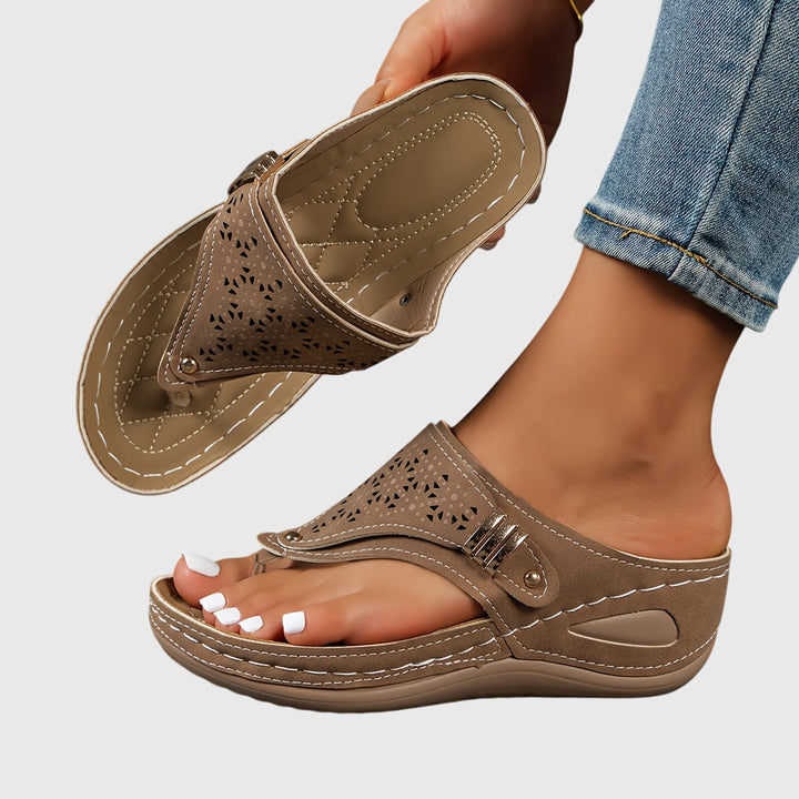 Xaria | Women's Platform Sandals - Brown - Image 12
