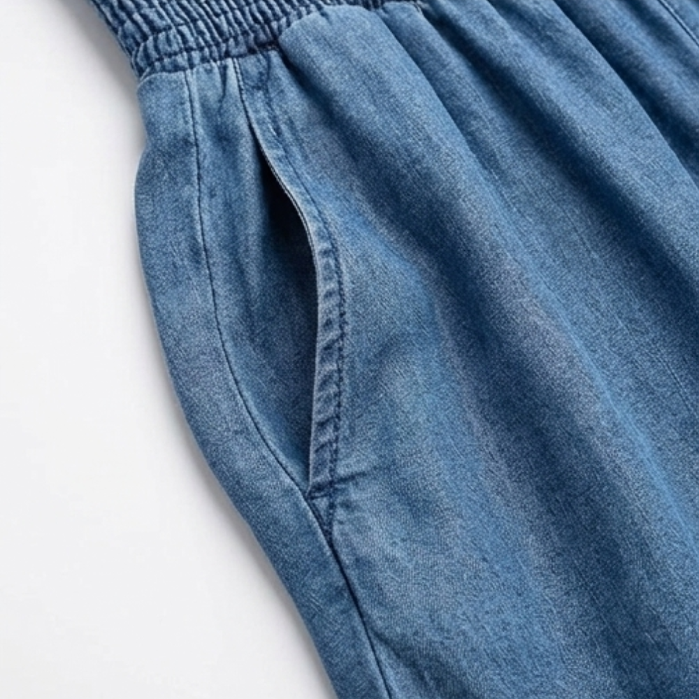 Yarrow | Women's Wide Leg Palazzo Pants - Blue - Image 16
