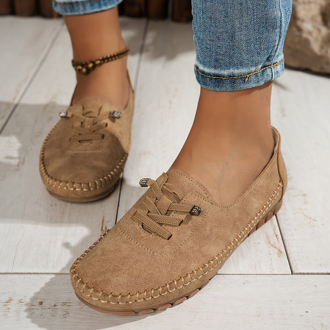Zara | Women's Comfort Lace Up Loafers - Pink - Image 12