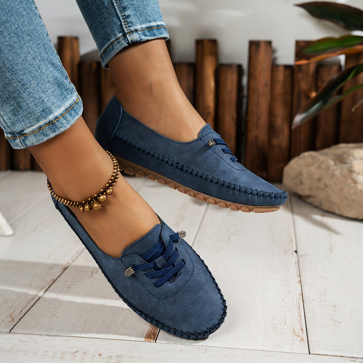 Zara | Women's Comfort Lace Up Loafers - Pink - Image 2