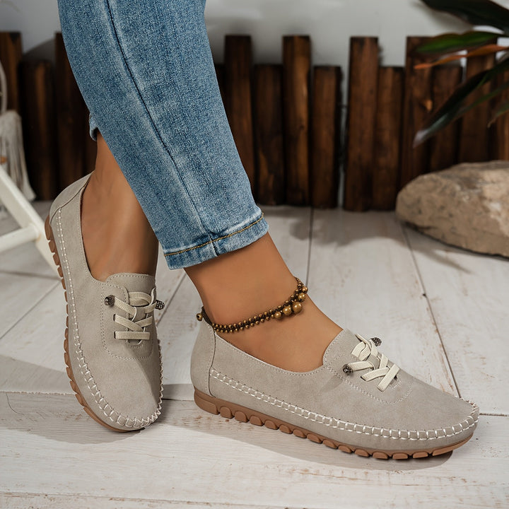 Zara | Women's Comfort Lace Up Loafers - Pink - Image 9