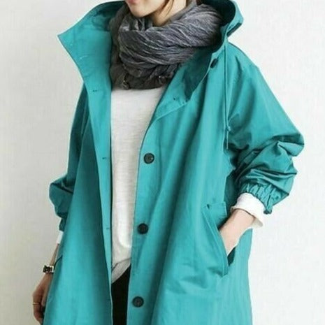Zara | Women's Hooded Waterproof Jacket - Beige - Image 10