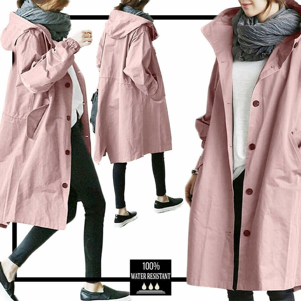 Zara | Women's Hooded Waterproof Jacket - Beige - Image 2