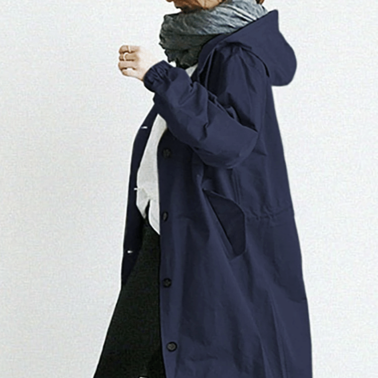 Zara | Women's Hooded Waterproof Jacket - Beige - Image 8