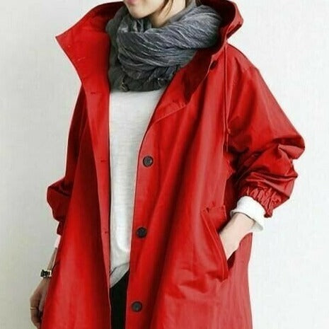Zara | Women's Hooded Waterproof Jacket - Beige - Image 9