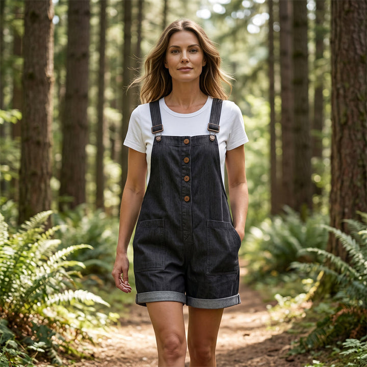 Zarveth | Women's Denim Short Overalls Dungarees - Image 6