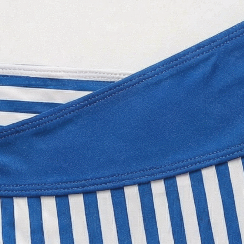 Zavelle | Women's Wrap-Front High-Waist Bikini Set - Royal Blue - Image 8