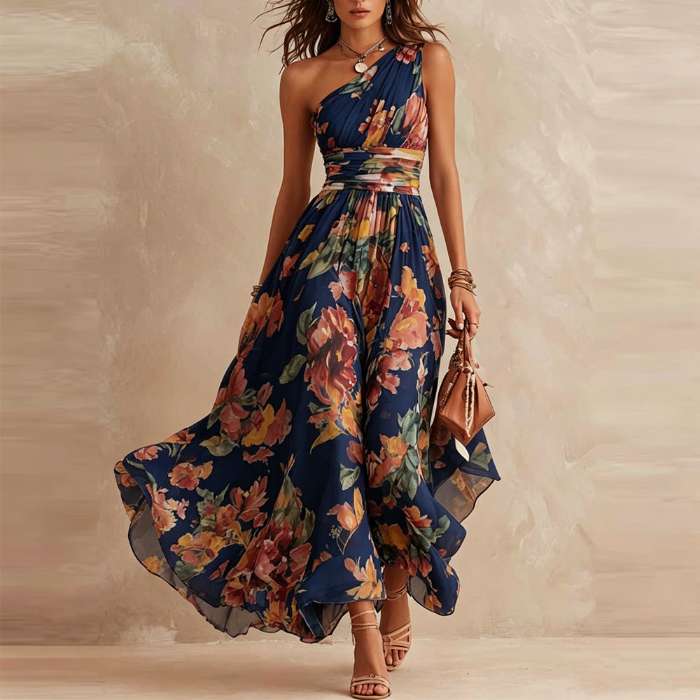 Zelvaine | Women's Maxi Dress One Shoulder - Image 2