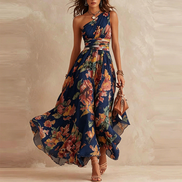 Zelvaine | Women's Maxi Dress One Shoulder - Image 2