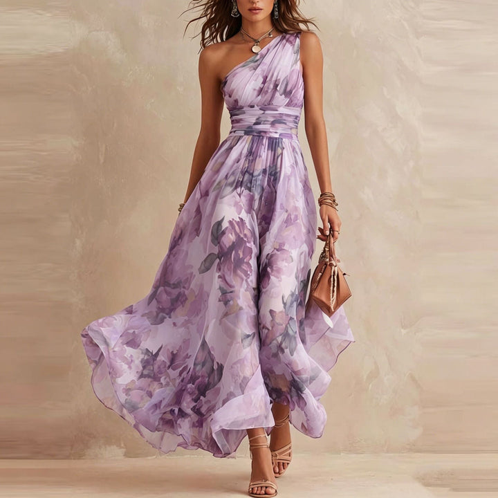 Zelvaine | Women's Maxi Dress One Shoulder - Image 3