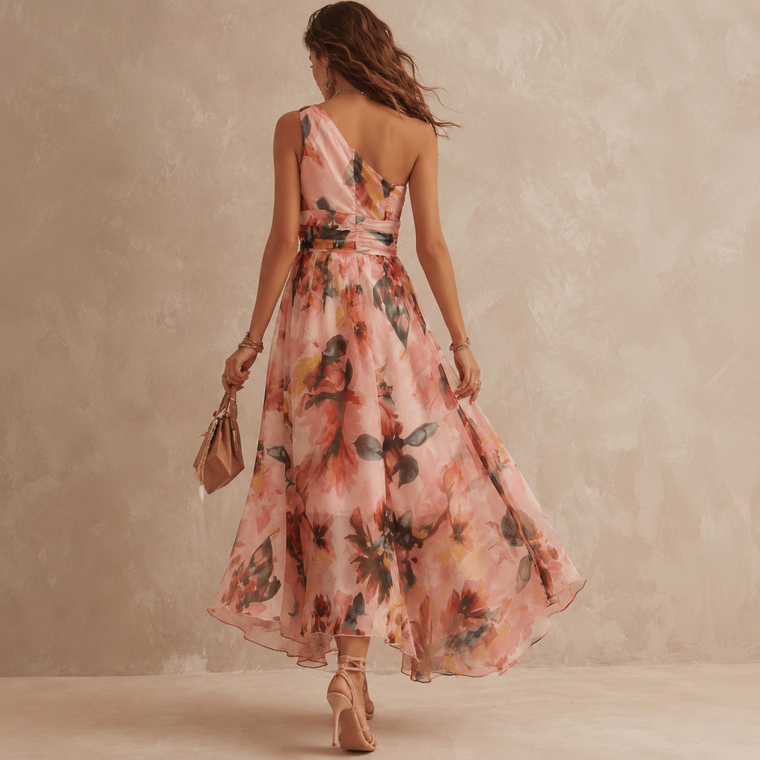 Zelvaine | Women's Maxi Dress One Shoulder - Image 5