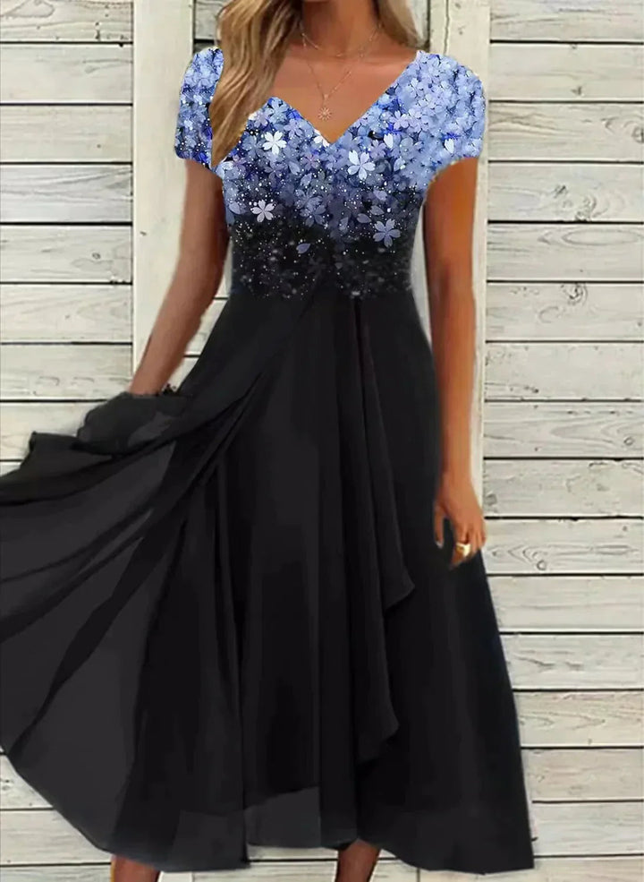 Zelvara | Women's Cocktail Party Dress Midi - Image 1