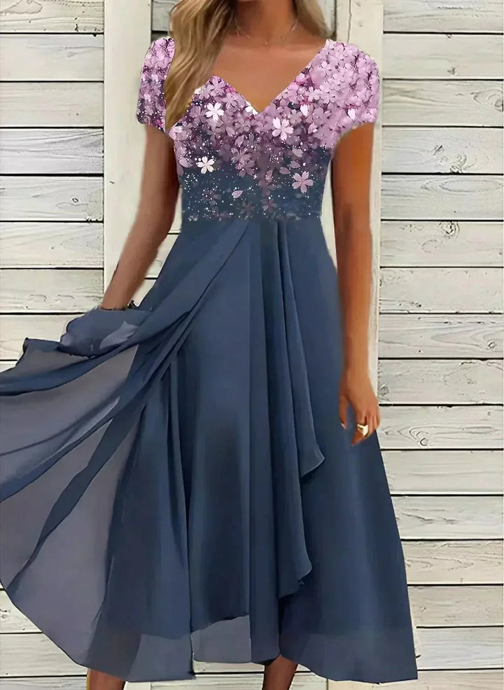 Zelvara | Women's Cocktail Party Dress Midi - Image 4