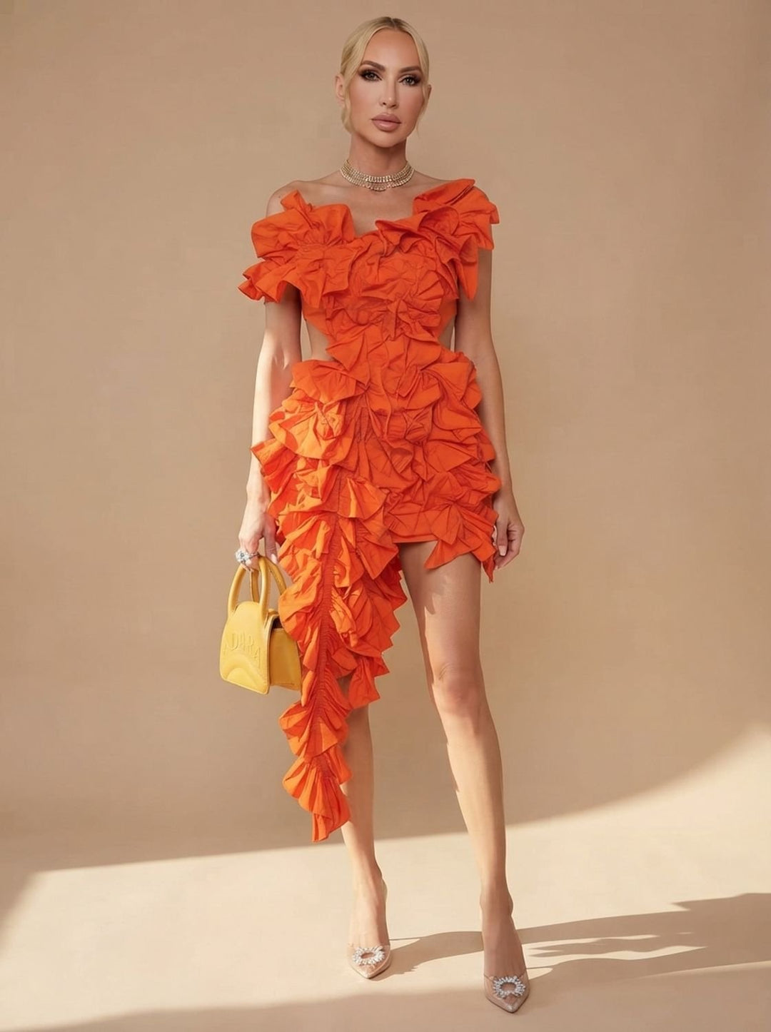 Zelvenna | Women's Cocktail Dress Ruffle Mini - Image 4