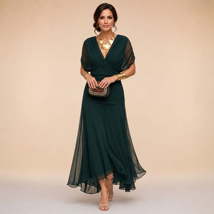 Zelvindra | Women's Sheer Sleeve Maxi Dress - Image 1