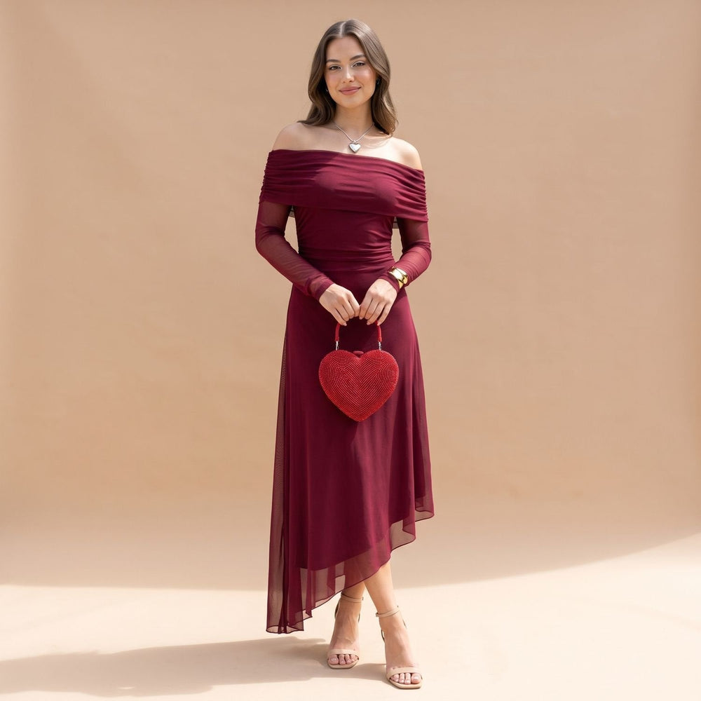 Zelvindra | Women's Sheer Sleeve Maxi Dress - Image 2