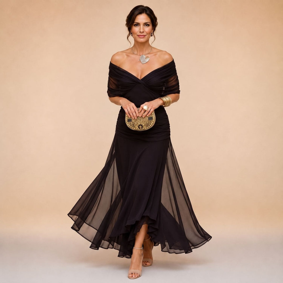 Zelvindra | Women's Sheer Sleeve Maxi Dress - Image 3