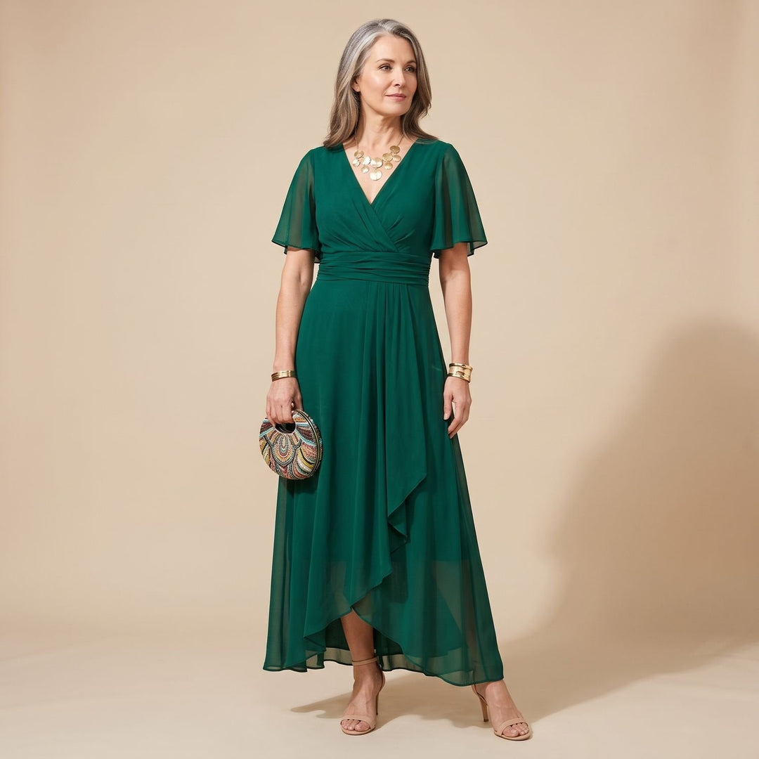 Zelvindra | Women's Sheer Sleeve Maxi Dress - Image 4