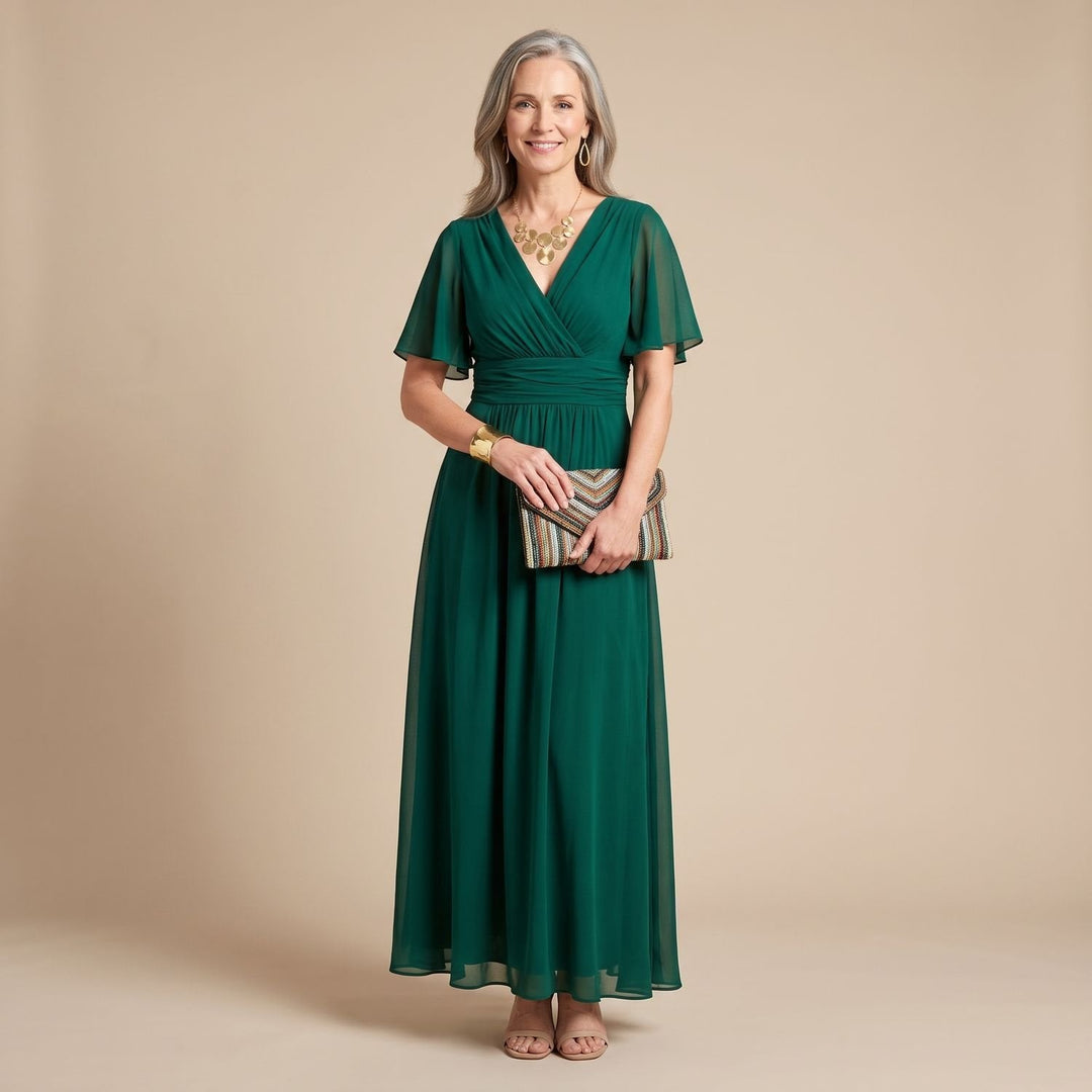 Zelvindra | Women's Sheer Sleeve Maxi Dress - Image 7