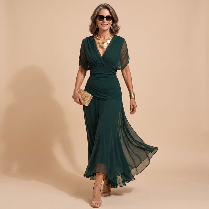 Zelvindra | Women's Sheer Sleeve Maxi Dress - Image 8