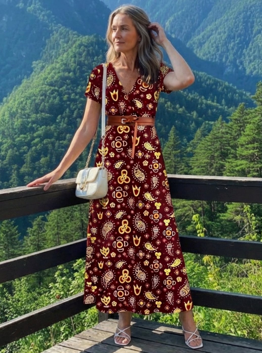 Zindelle | Women's Print Summer Maxi Dress - Floral - Image 8