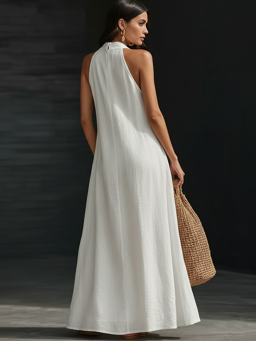Zindra | Women's Halter Neck Maxi Dress - Image 2