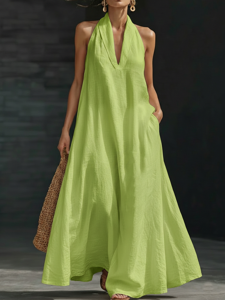 Zindra | Women's Halter Neck Maxi Dress - Image 4