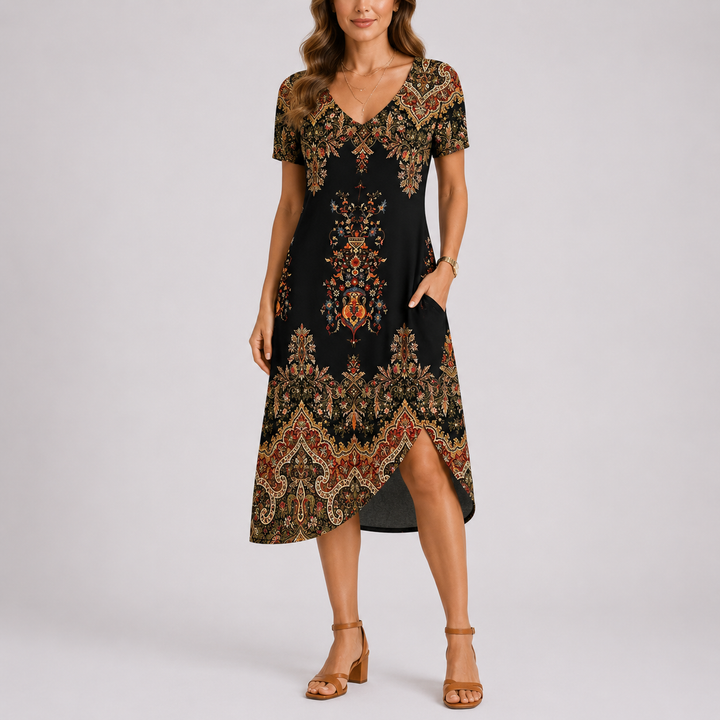 Zivelle | Women's Print Midi Summer Dress - Image 2