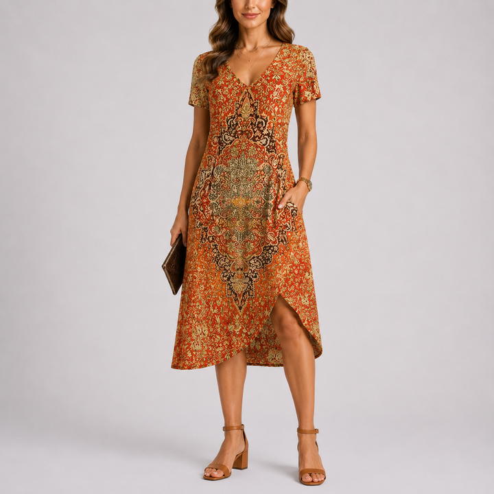 Zivelle | Women's Print Midi Summer Dress - Image 4
