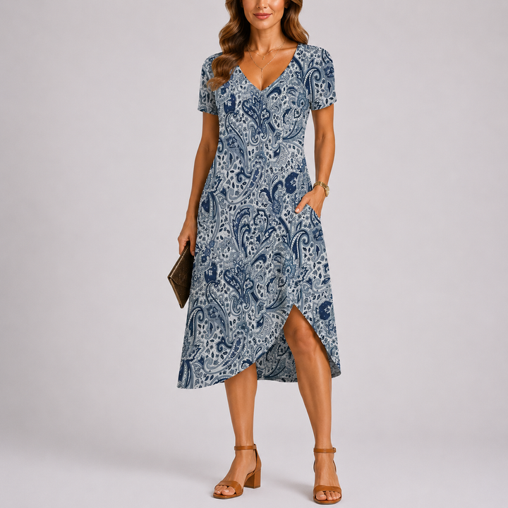 Zivelle | Women's Print Midi Summer Dress - Image 6