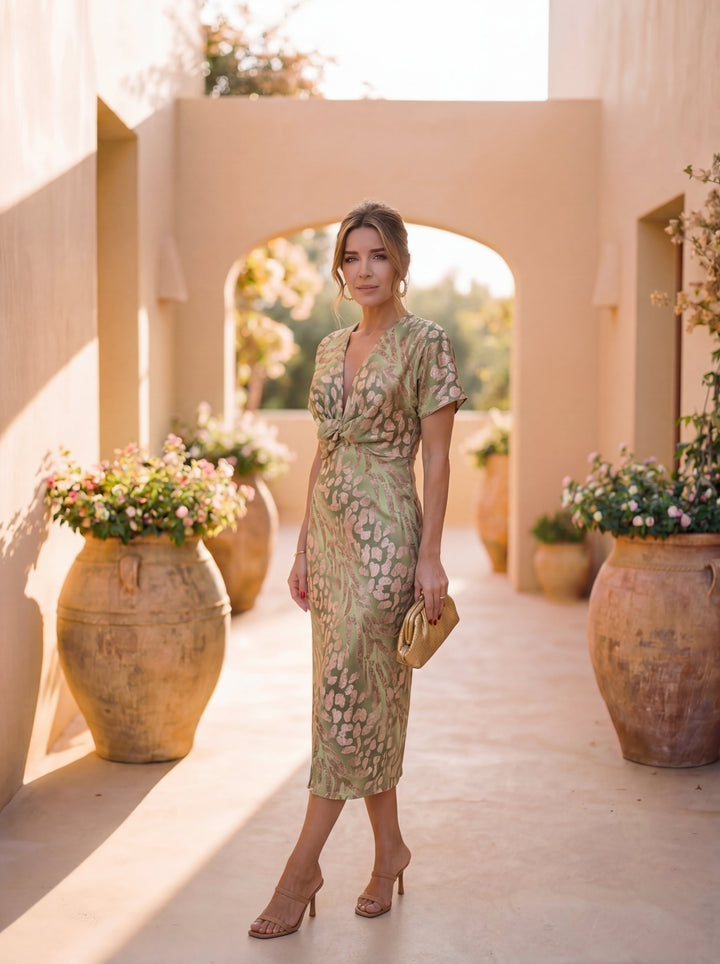 Zivette | Women's Printed Midi Summer Dress - Image 2