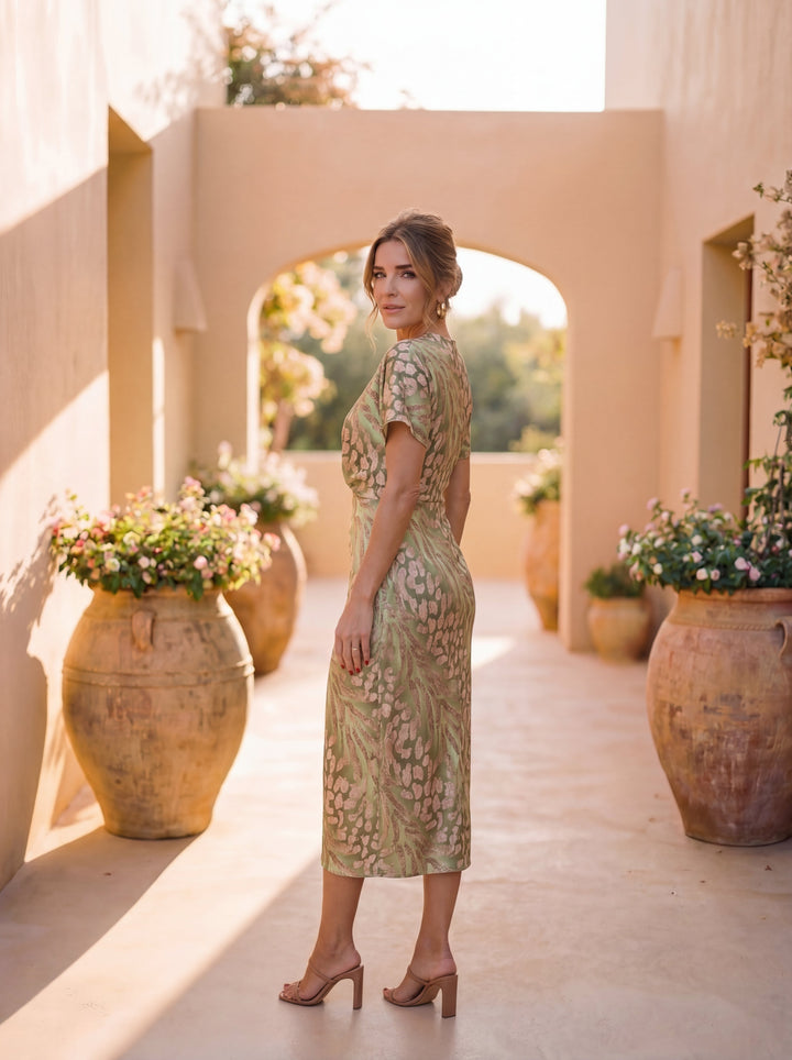 Zivette | Women's Printed Midi Summer Dress - Image 3