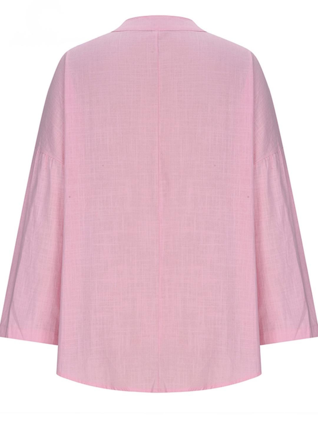 Zivorne | Women's Boho Tunic Top Long Sleeve - Light Blue - Image 7