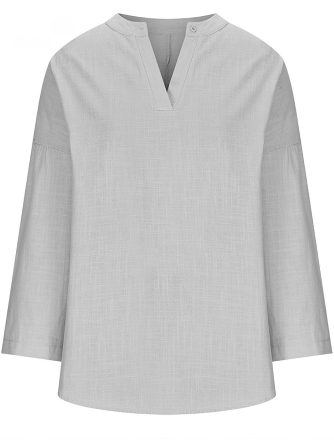 Zivorne | Women's Boho Tunic Top Long Sleeve - Light Blue - Image 8
