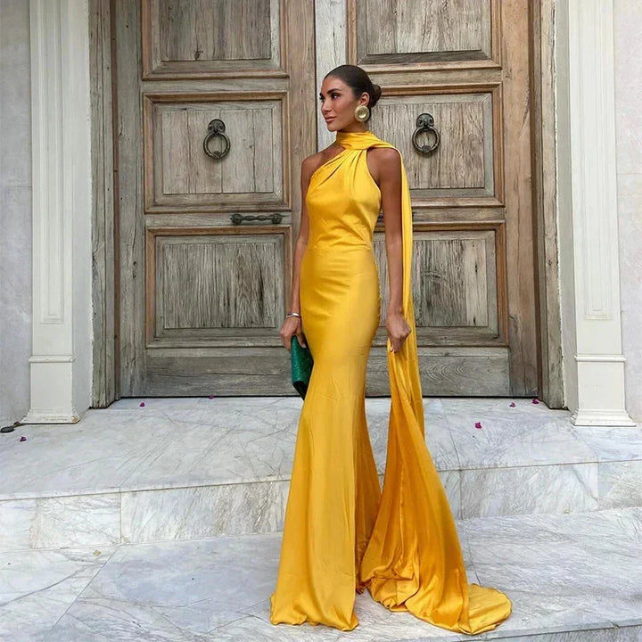 Zivorne | Women's Halter Neck Formal Maxi Dress - Image 1