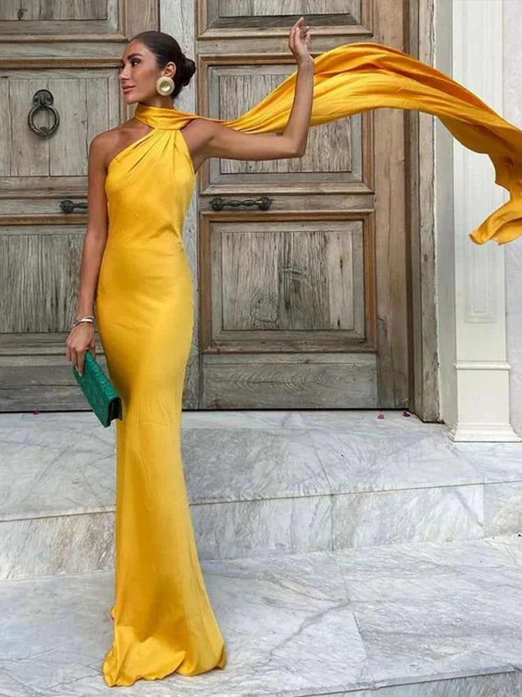Zivorne | Women's Halter Neck Formal Maxi Dress - Image 5