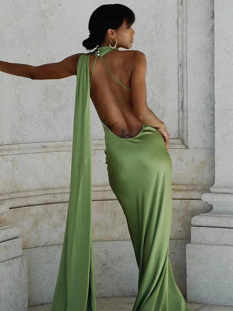 Zivorne | Women's Halter Neck Formal Maxi Dress - Image 6