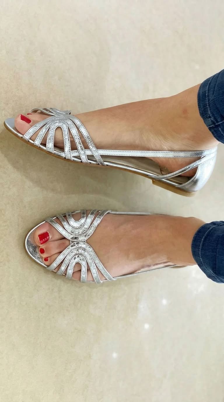 Zivorne | Women's Strappy Flat Sandals - Gold - Image 3