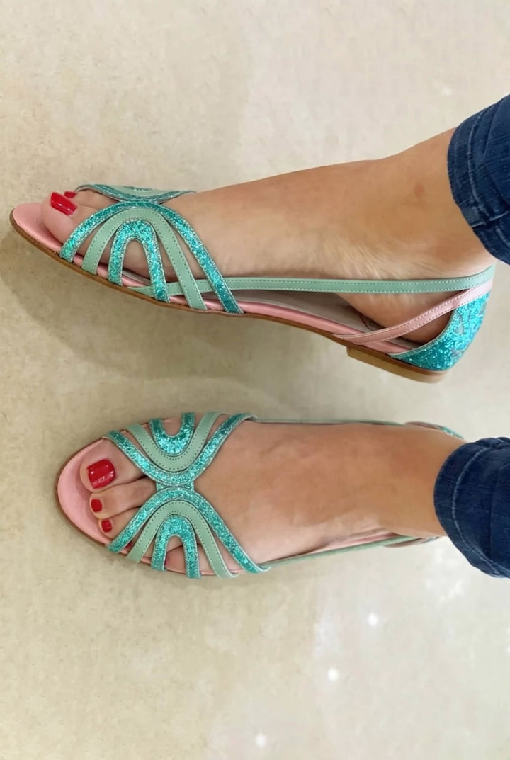Zivorne | Women's Strappy Flat Sandals - Gold - Image 6