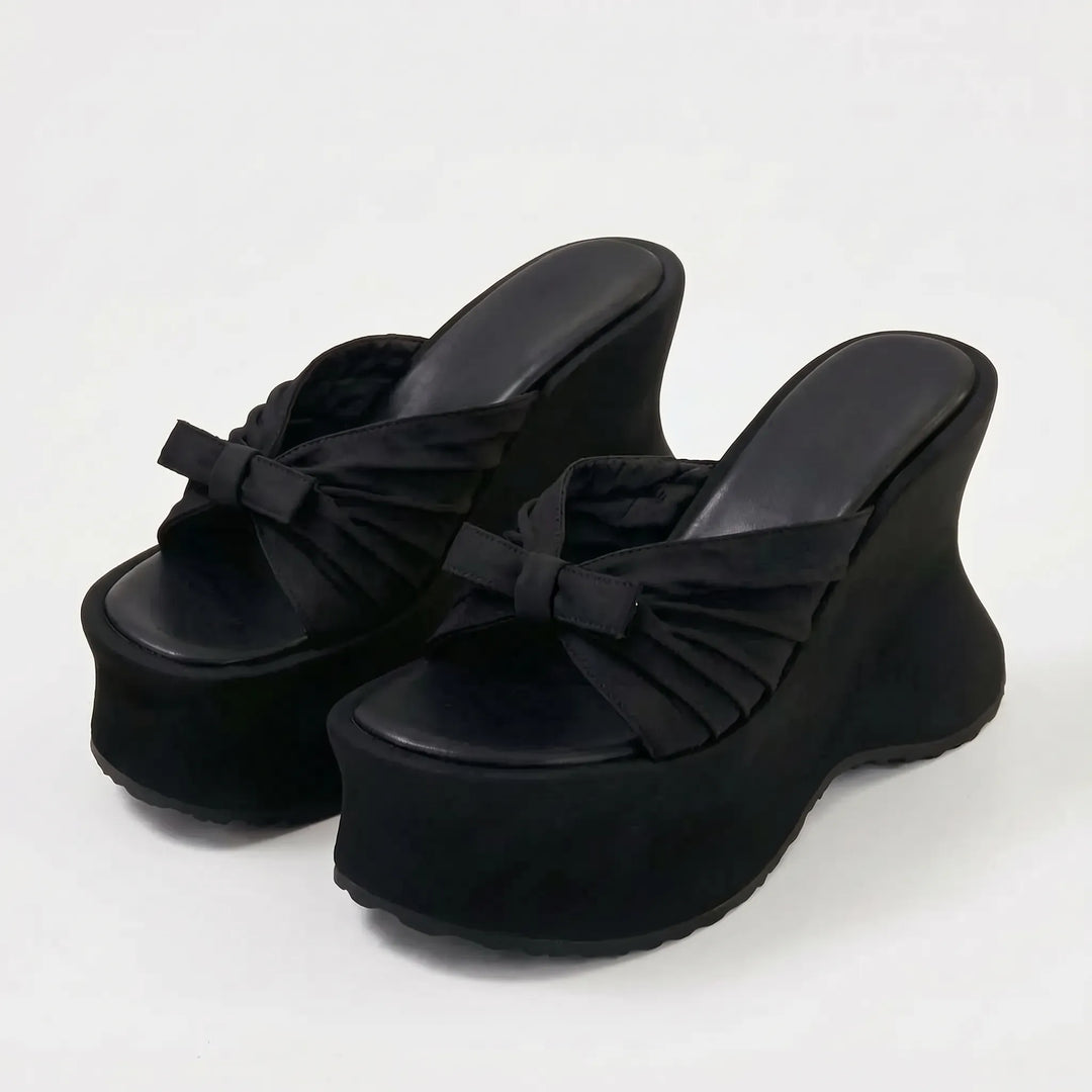 Zolvara | Women's Platform Wedge Sandals Diamante Strap - Image 4