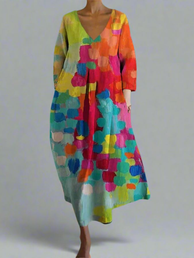 Zolvara | Women's Printed Maxi Dress - Image 1