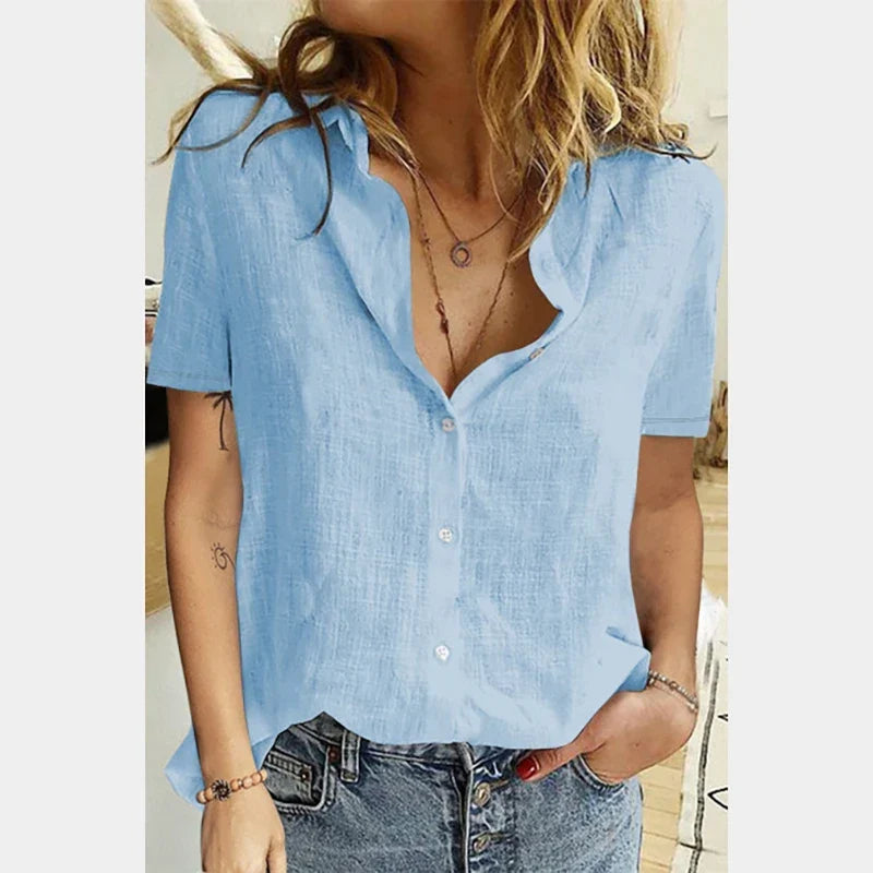 Zolvarna | Women's Boho Blouse Short Sleeve - Image 5
