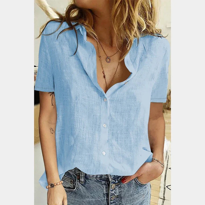 Zolvarna | Women's Boho Blouse Short Sleeve - Image 5