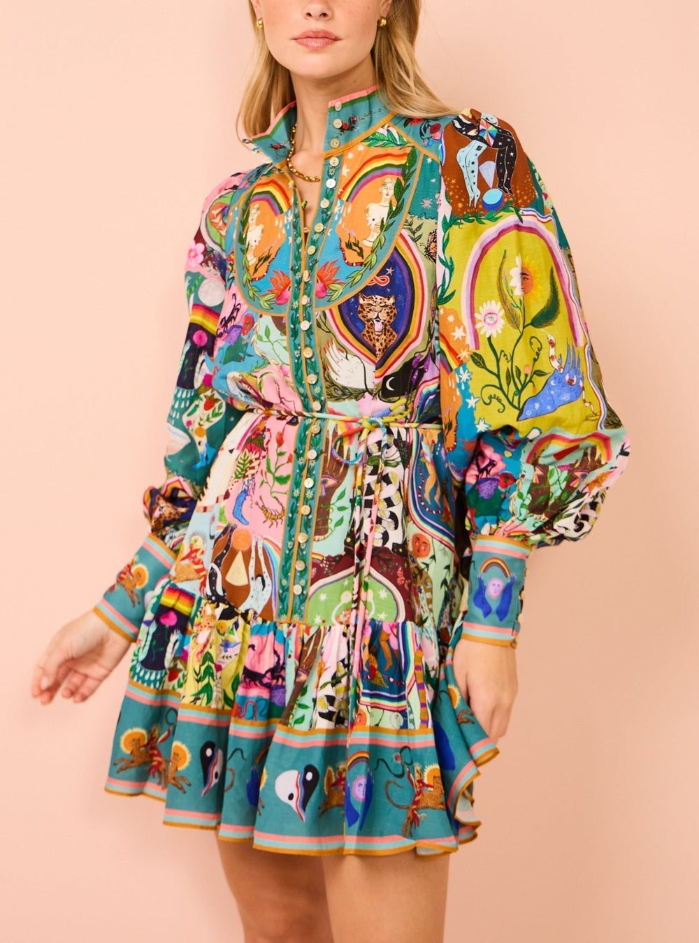 Zolveth | Women's Mini Dress Colourful Print - Image 2