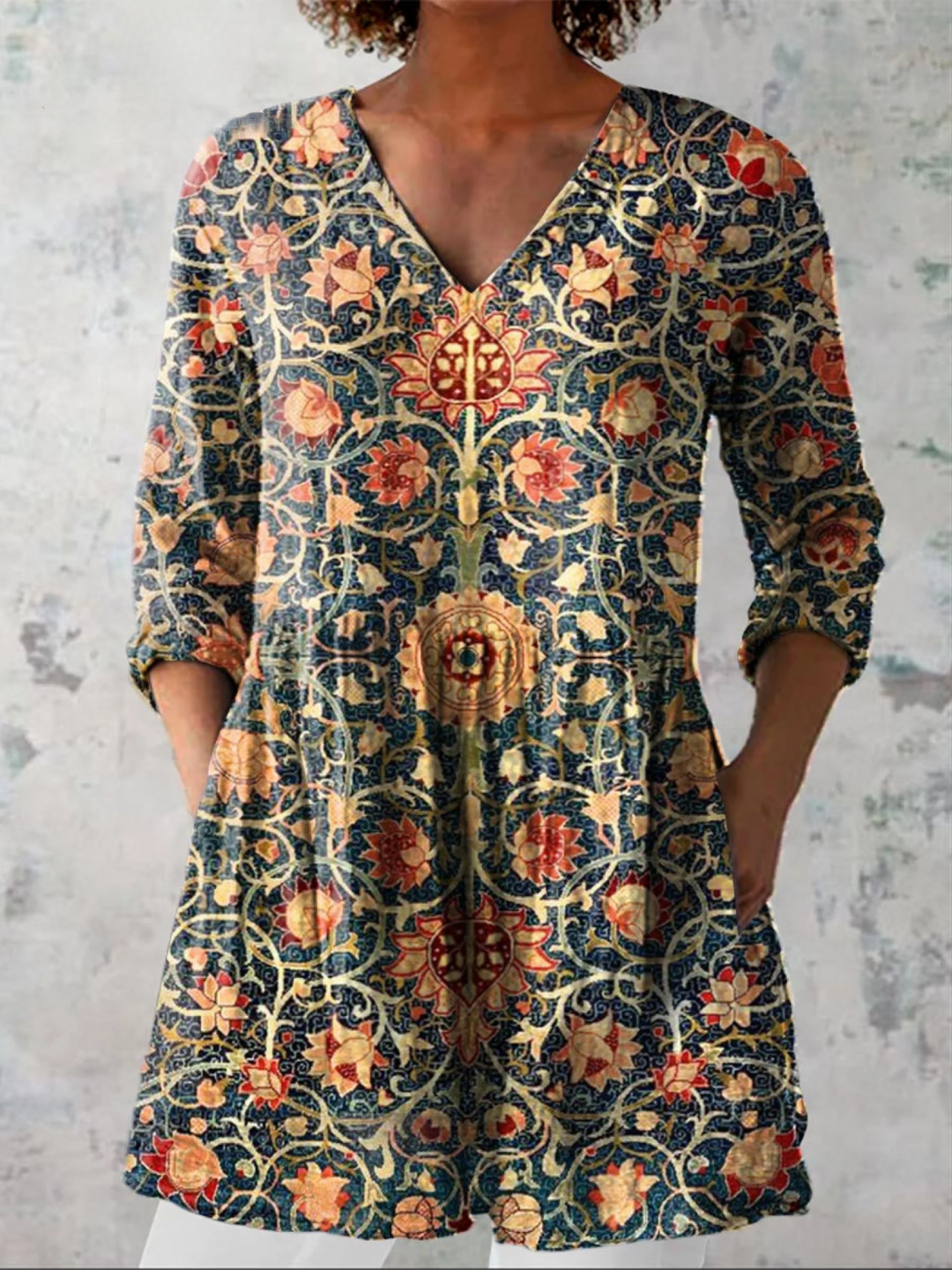 Zorvaine | Women's Boho Floral Tunic Top - Image 1